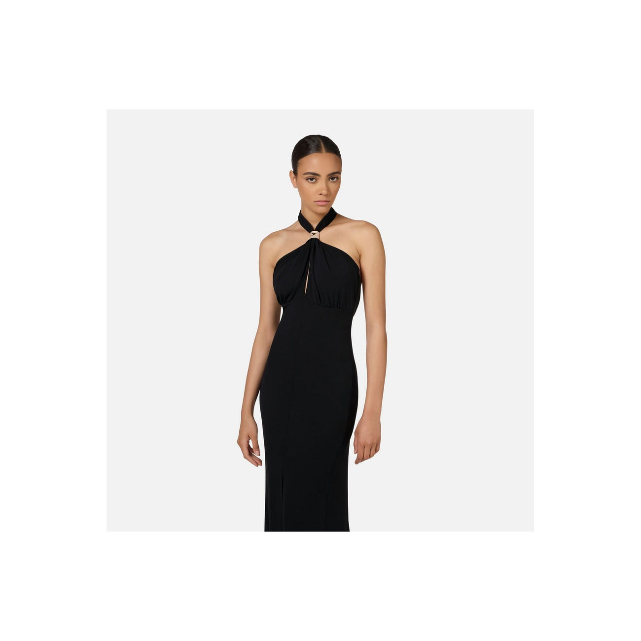 487524 Elisabetta Franchi Abito Nero Donna Primavera/Estate