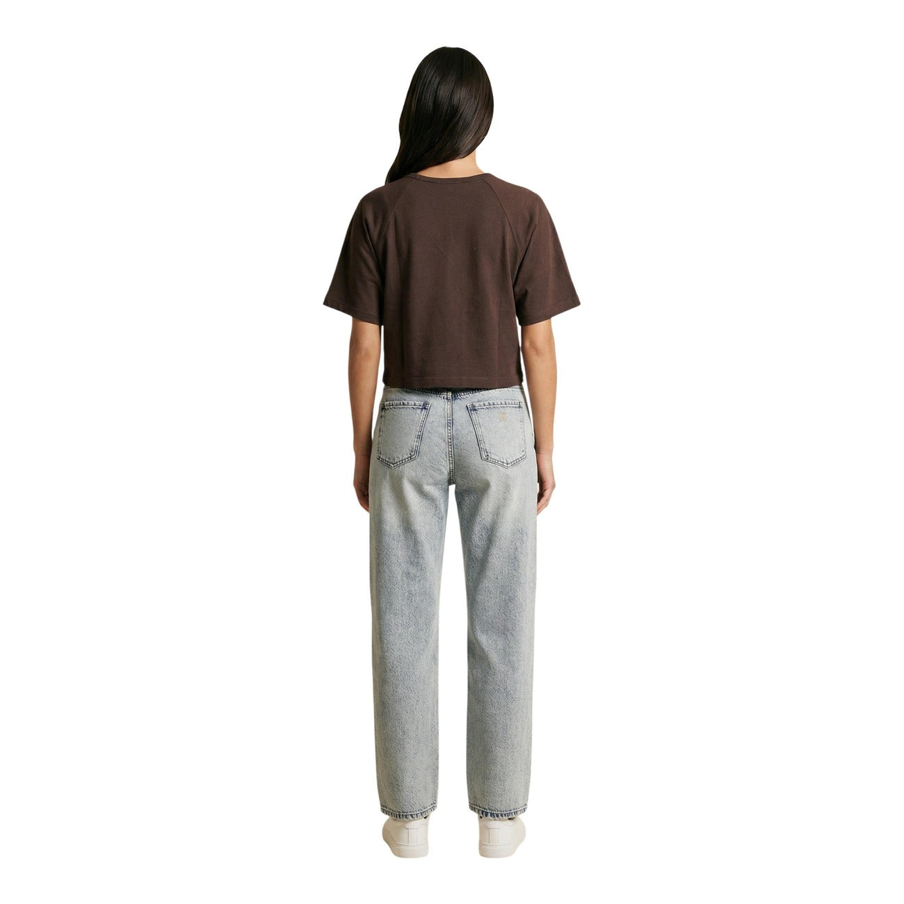 517200 Replay T-Shirt Marrone Maniche Corte Donna