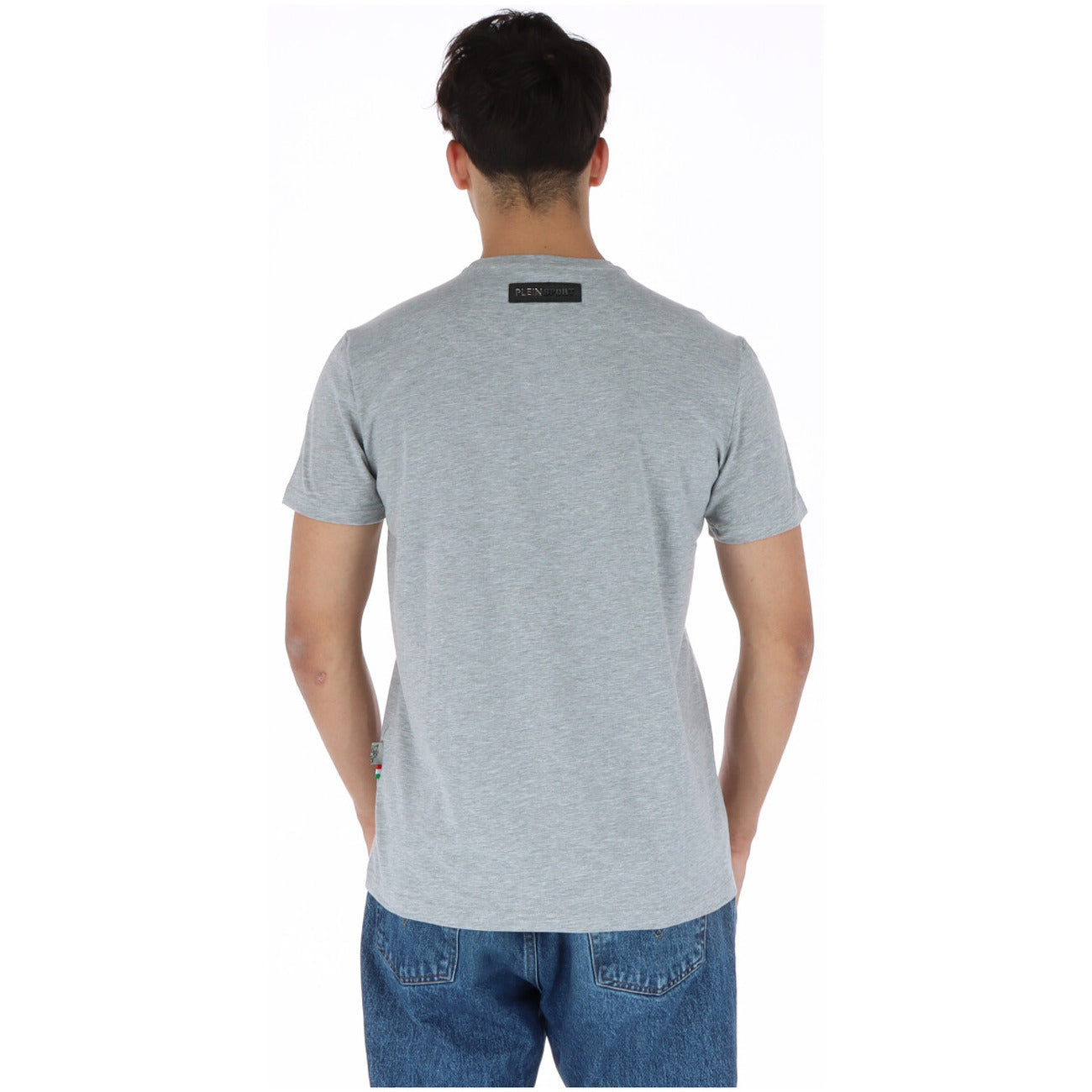 443760 Plein Sport T-Shirt Grigio Stampa Uomo