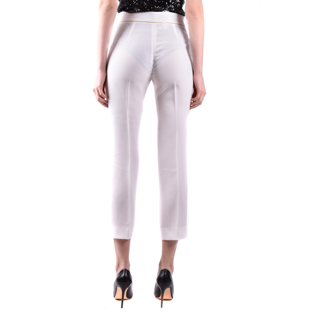 493816 Maxmara Pantaloni Bianchi Donna Primavera/Estate