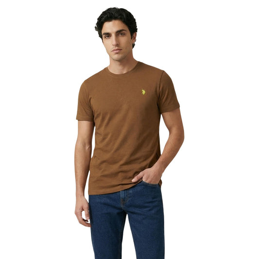 2455880 U.S. Polo Assn. T-Shirt Marrone Uomo