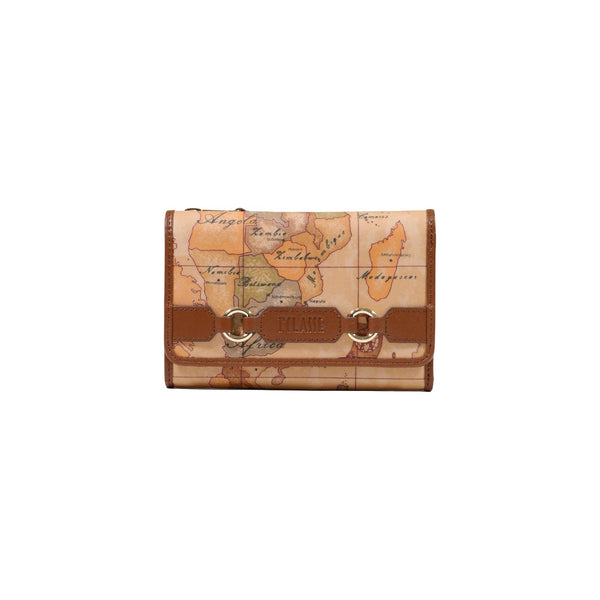 Alviero Martini 1ᴬ Classe Geo Soft Ranch Portafoglio Grande con Patta Castagna