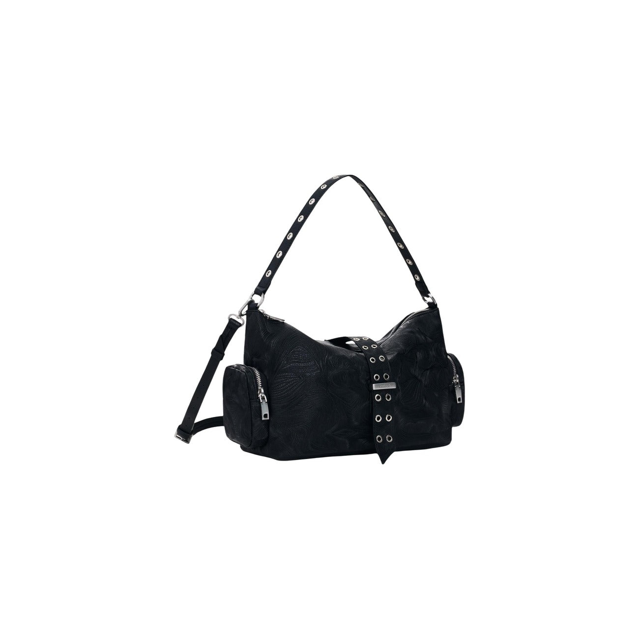 2454687 Desigual Borsa Nera Tracolla Cotone
