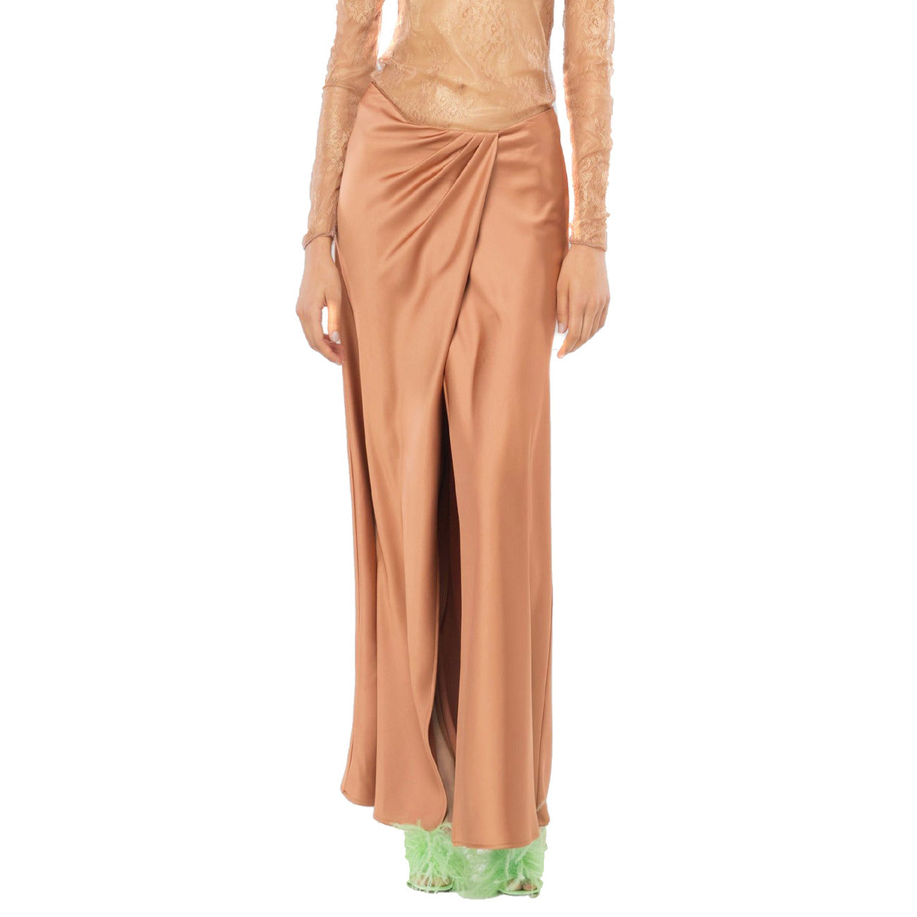 2424390 Pinko Gonna Marrone Donna Viscosa 100%