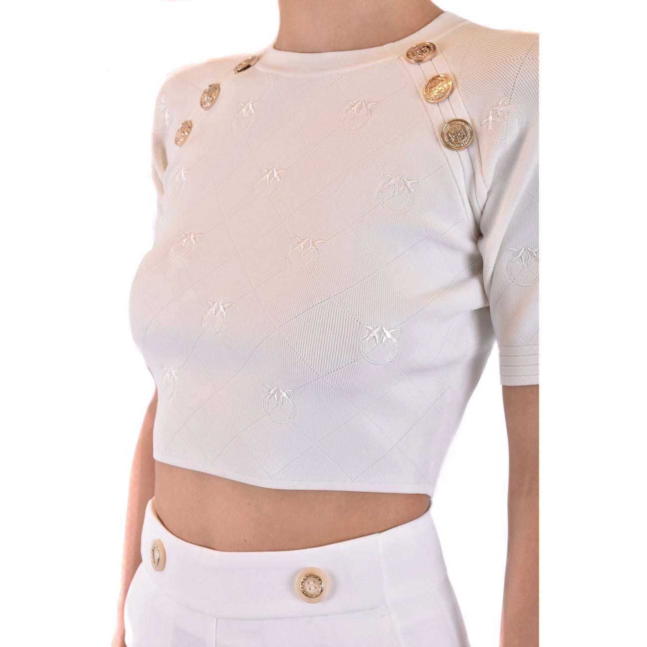 2438412 Pinko Maglia Bianca Donna