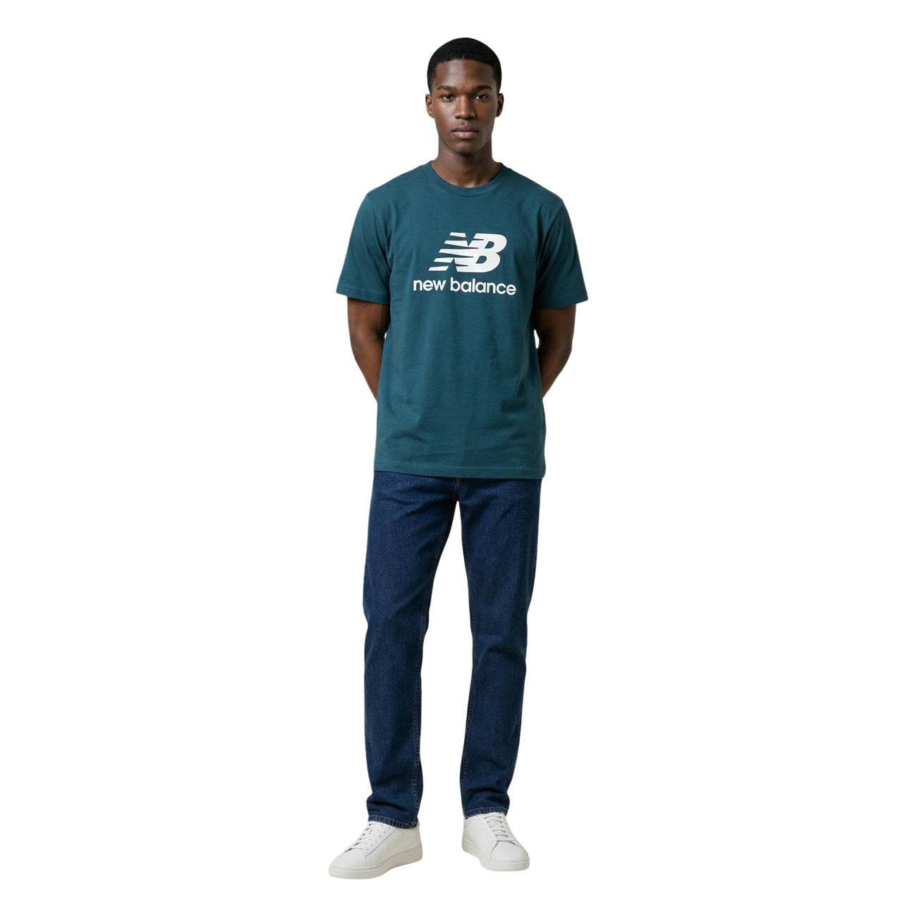 2460214 New Balance T-Shirt Verde Uomo