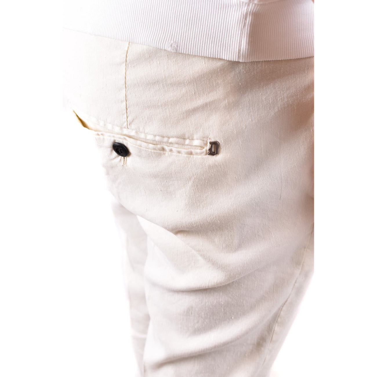 2431072 Dondup Pantaloni Beige Lino Lyocell Elastan Uomo