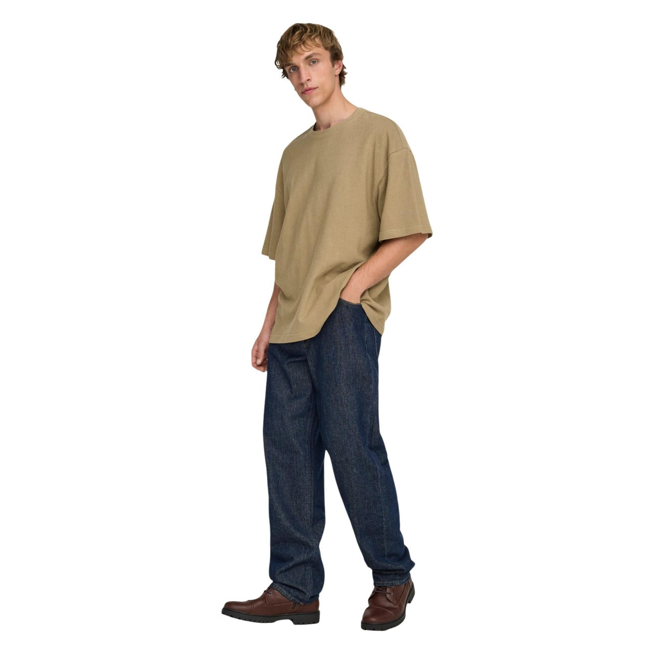 2455025 Only & Sons T-Shirt Marrone Uomo