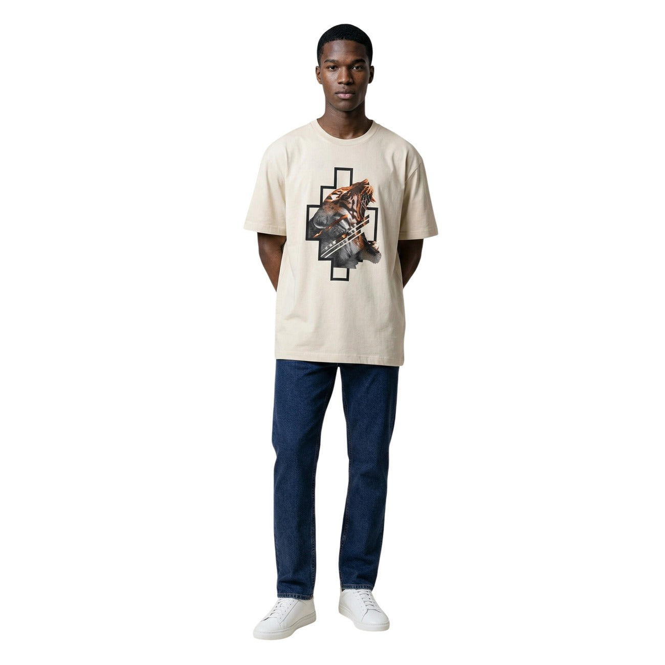 2459571 County Of Milan T-Shirt Beige Uomo