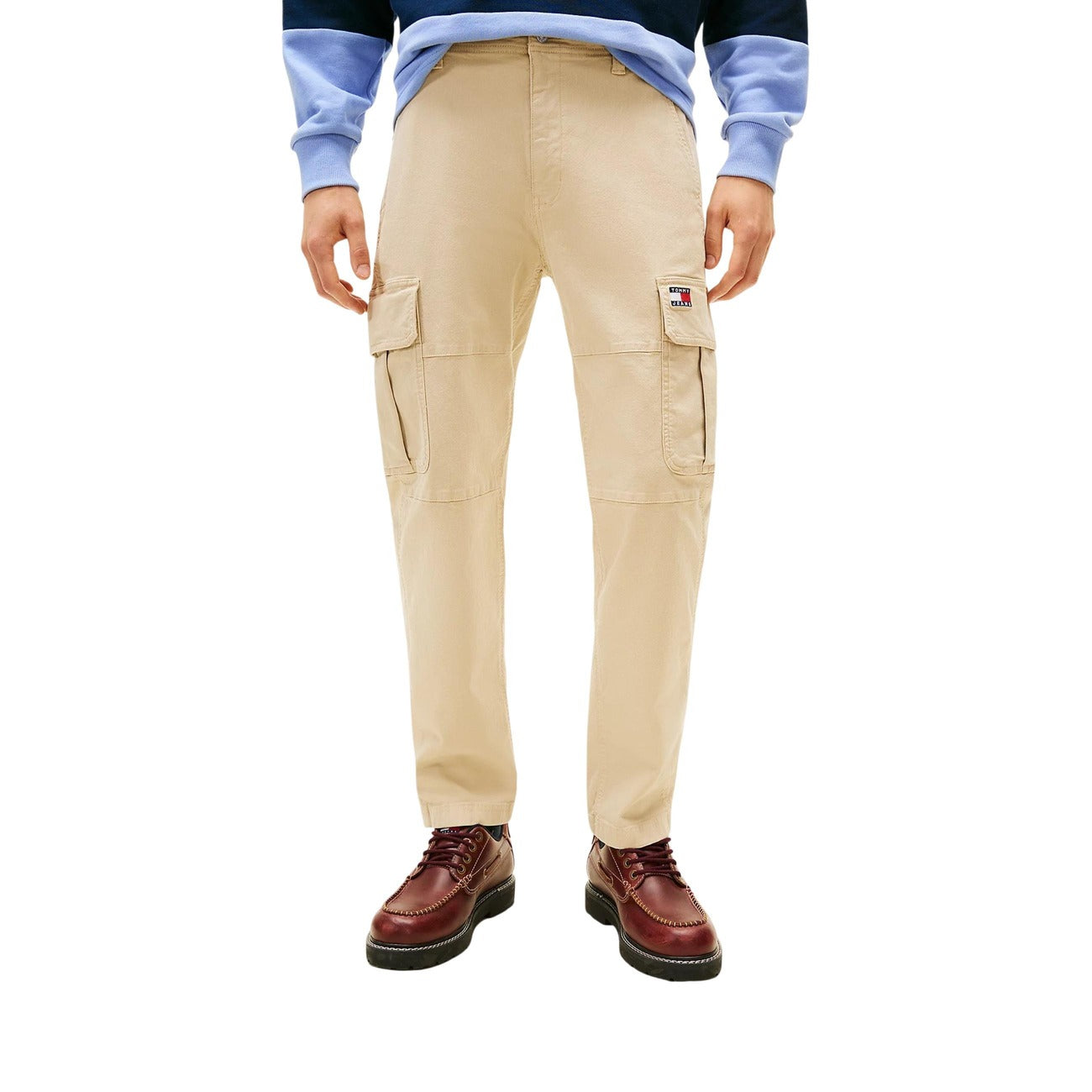 2452989 Tommy Hilfiger Jeans Pantaloni Beige Cotone Organico Uomo