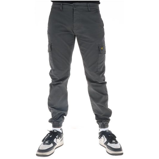 2219915 Lyle & Scott Pantaloni Grigio Stampa Uomo