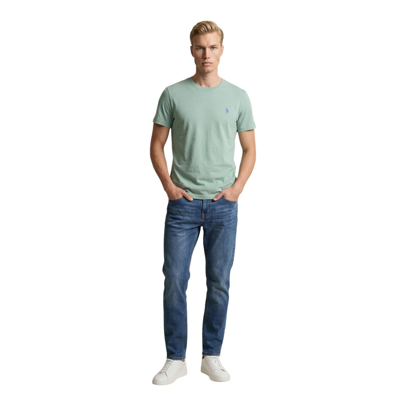 2460521 U.S. Polo Assn. T-Shirt Verde Uomo