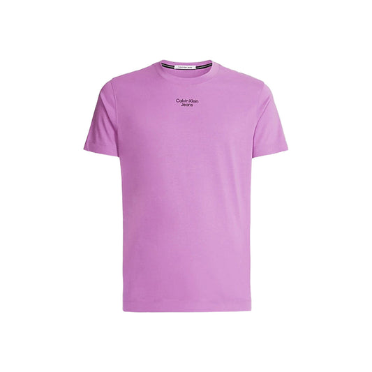 414102 Calvin Klein Jeans T-Shirt Viola Monocromo Uomo