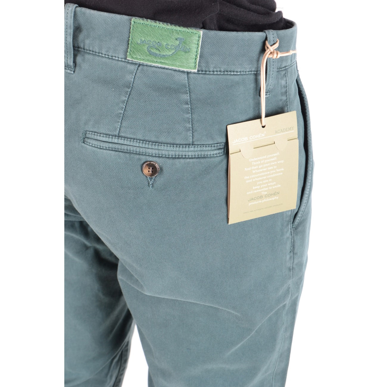 2437760 Jacob Cohen Pantaloni Verde Cotone Elastan Uomo