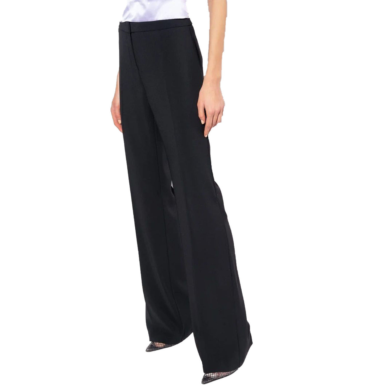 2422977 Pinko Pantaloni Neri Poliestere Zip Donna