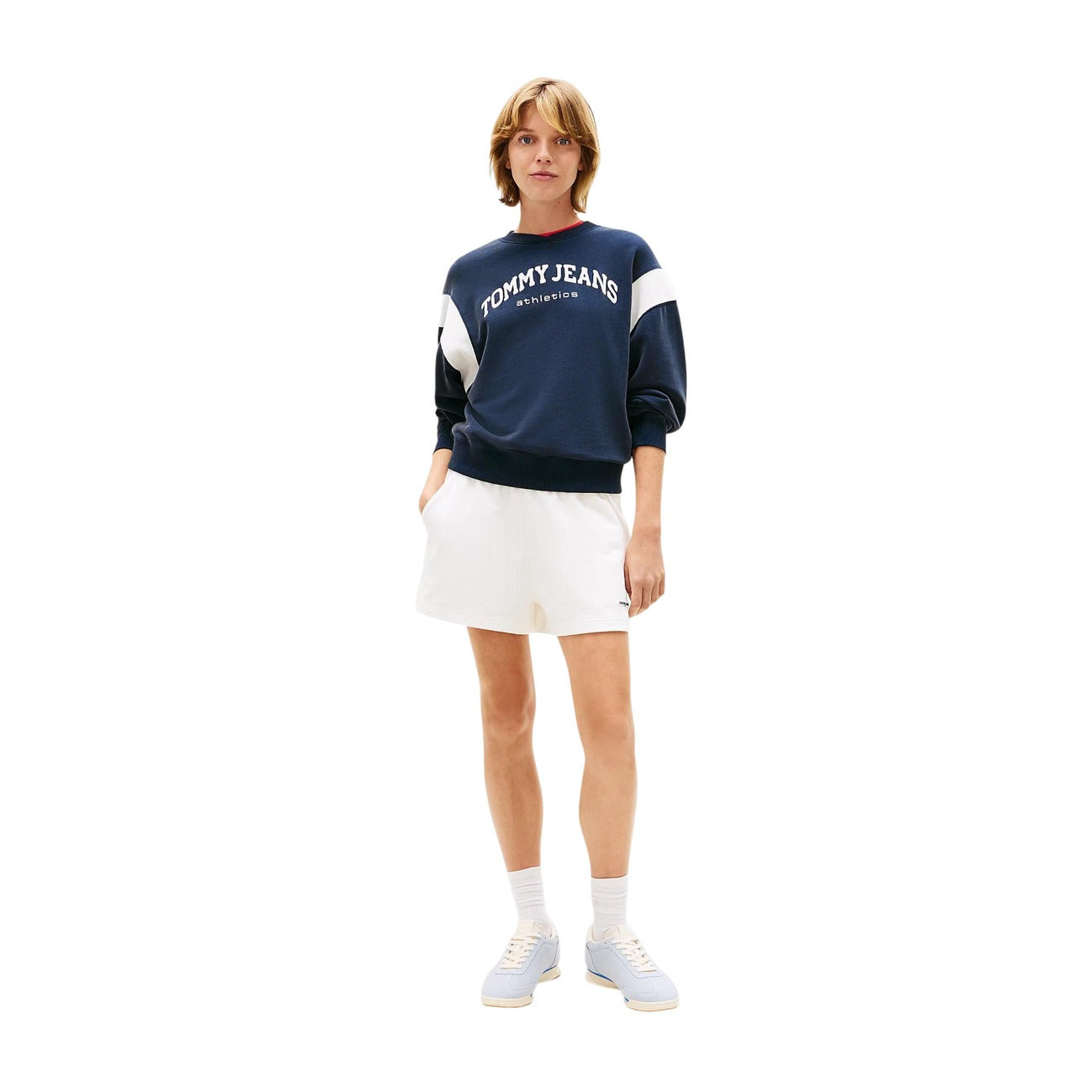 2452980 Tommy Hilfiger Jeans Shorts Donna Beige Cotone Organico