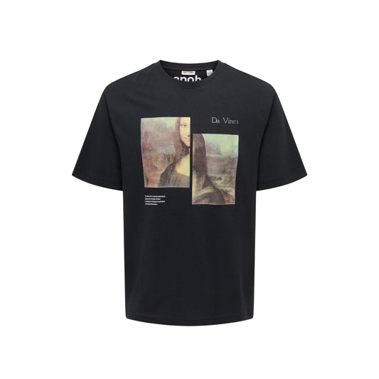 2449062 Only & Sons T-shirt Nera Stampa Uomo