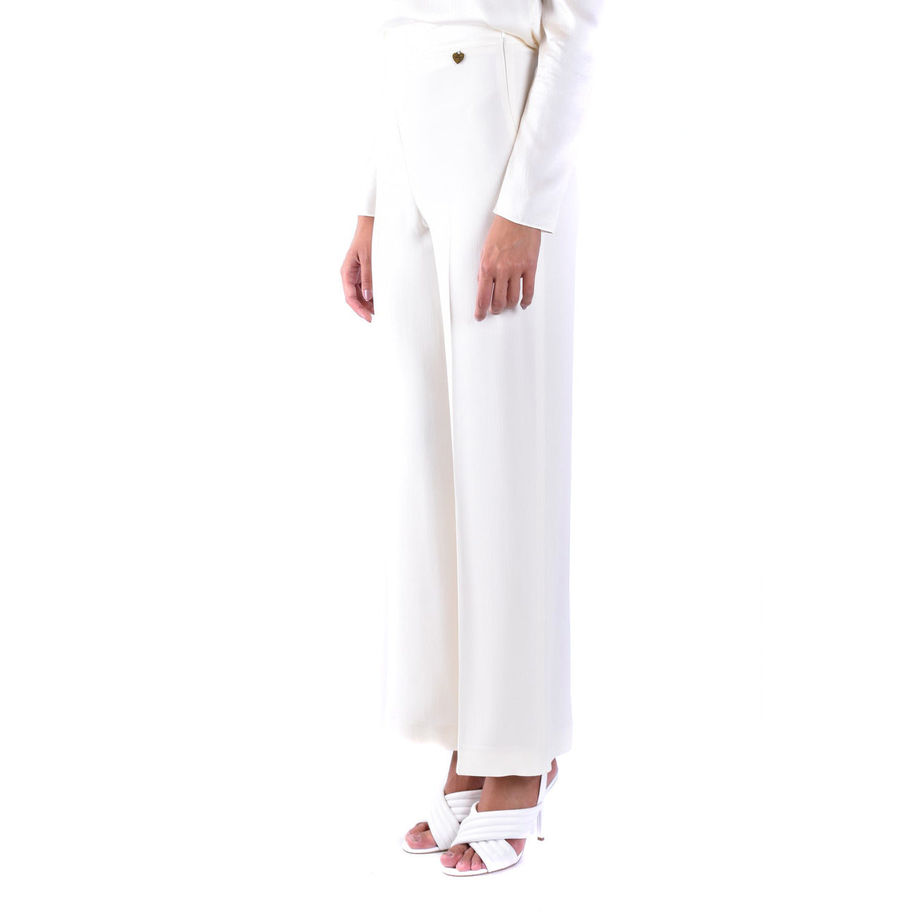489457 Twinset Pantaloni Bianchi Donna Primavera/Estate