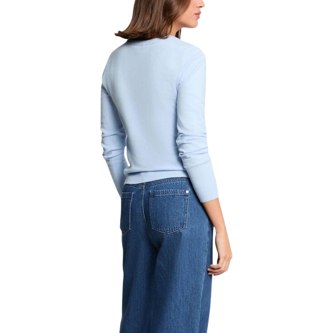 500799 Morgan De Toi Maglia Azzurra Maniche Lunghe Donna