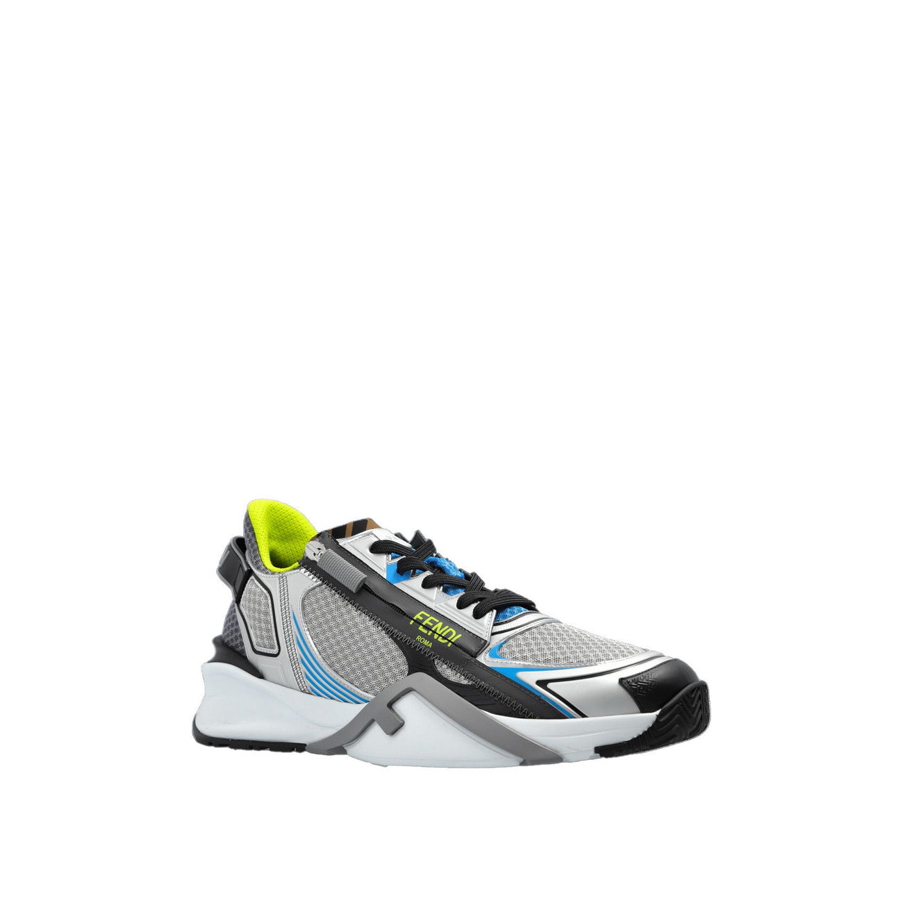 505820 Fendi Sneakers Grigio Gomma Tessuto Uomo