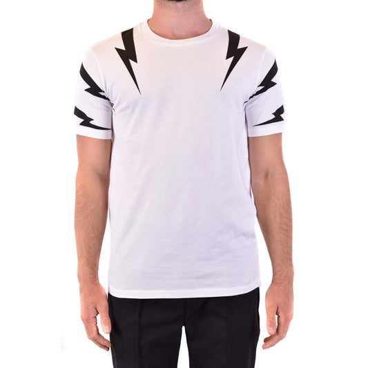 2431163 Neil Barrett T-shirt Bianca Stampa Uomo