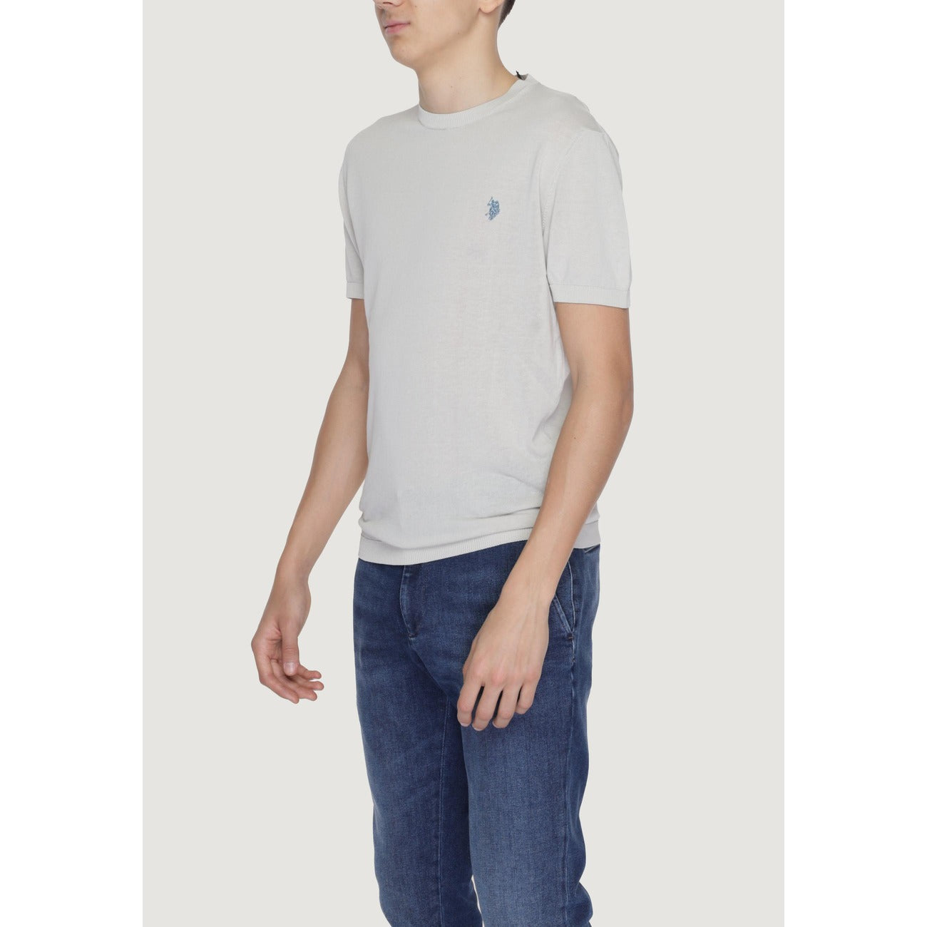 2230009 U.S. Polo Assn. T-Shirt Grigio Monocromo Uomo
