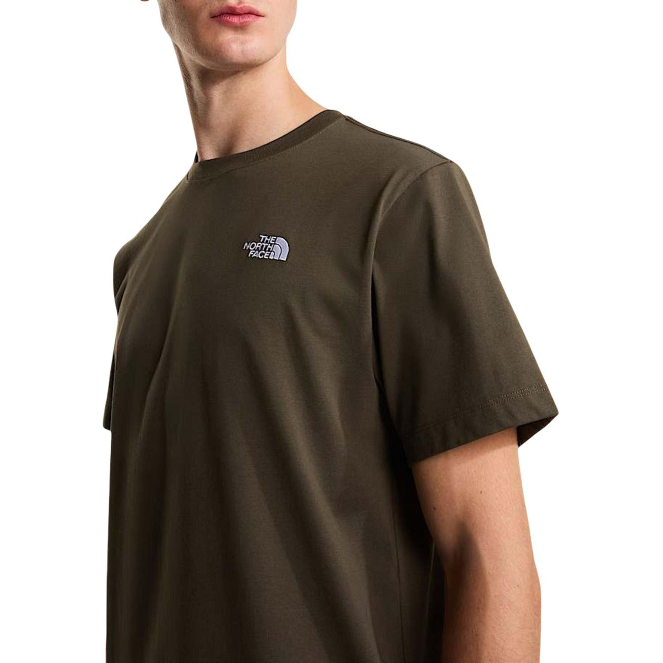 2450499 The North Face T-Shirt Verde Cotone Poliestere Uomo