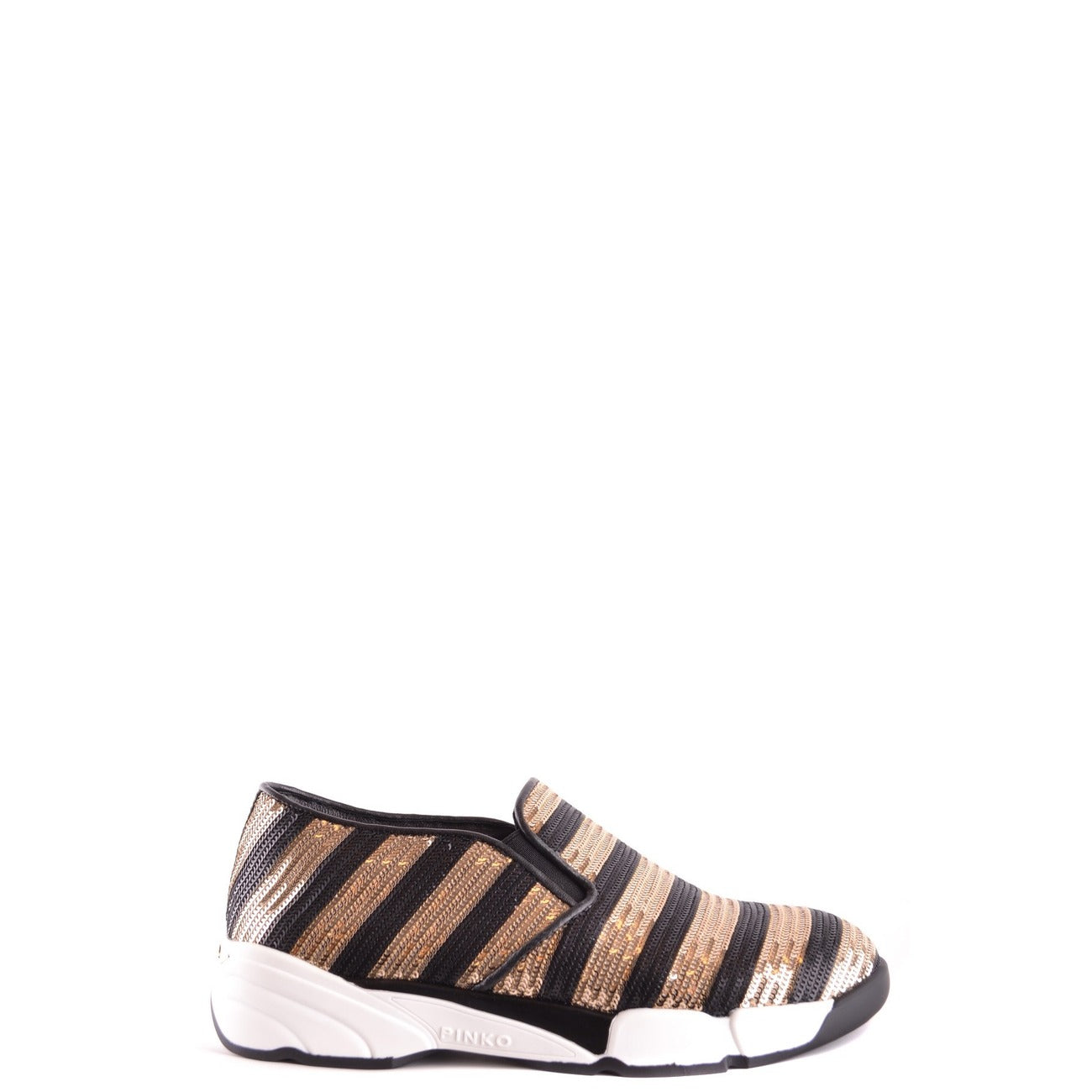 2425254 Pinko Sneakers Nere Donna Tessuto 100% Righe
