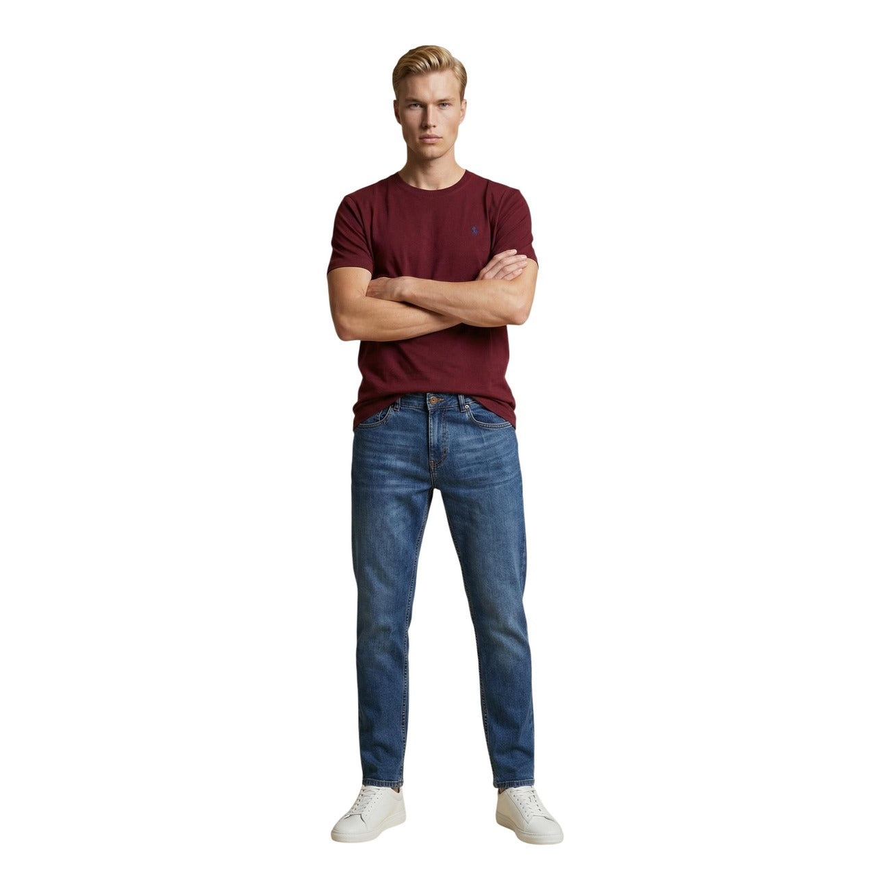 2460681 U.S. Polo Assn. T-Shirt Bordeaux Uomo