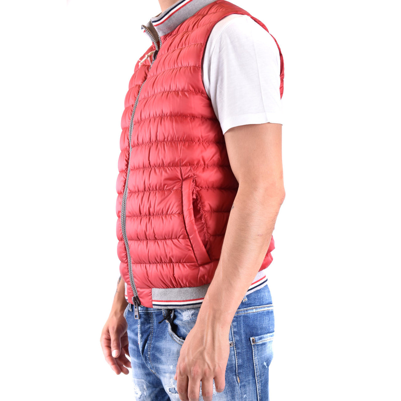 2433302 Herno Giubbotto Rosso Smanicato Uomo