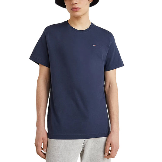 2412040 Tommy Hilfiger Jeans T-Shirt Blu Monocromo Uomo