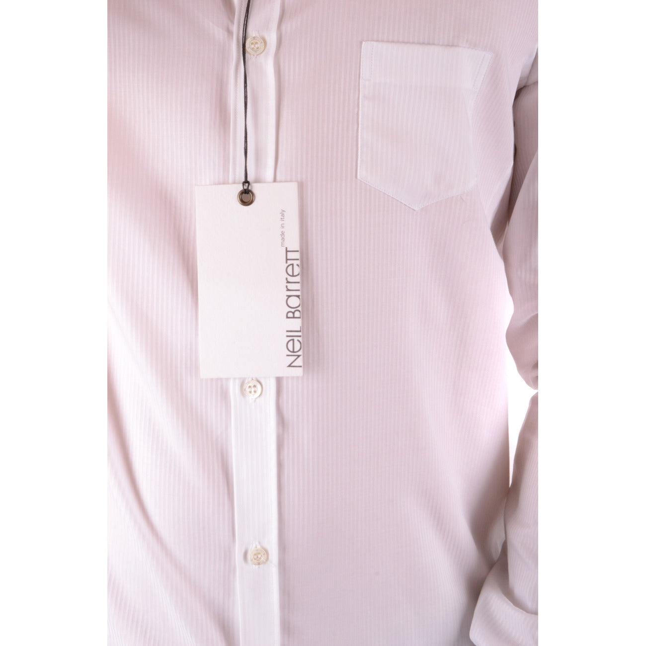 2431603 Neil Barrett Camicia Bianco Maniche Lunghe Uomo
