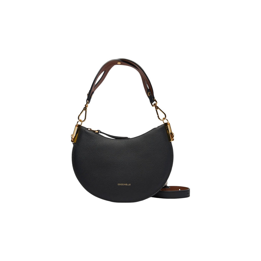 Sunup Small Grained Leather Bag Black