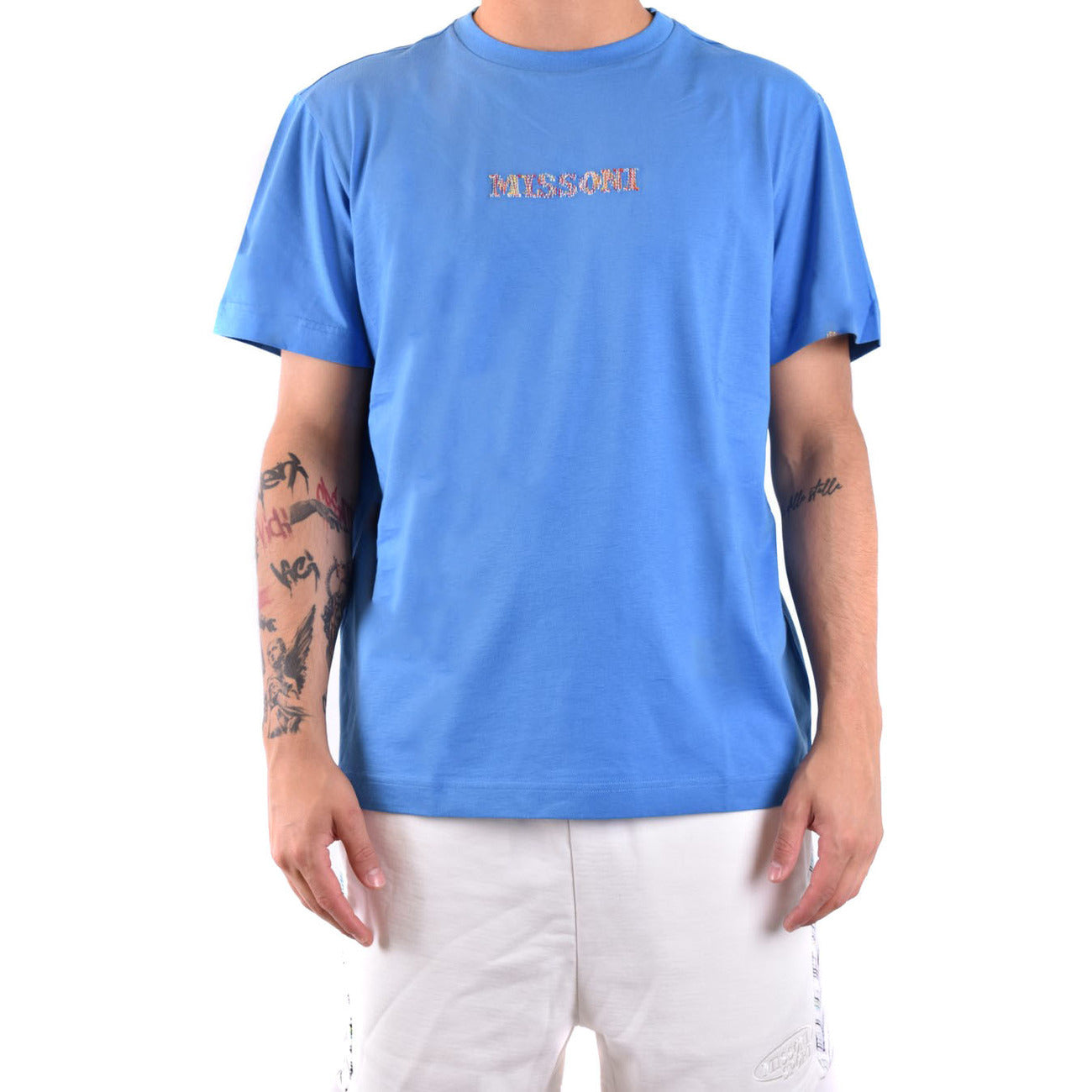 2431010 Missoni T-shirt Turchese Stampa Uomo
