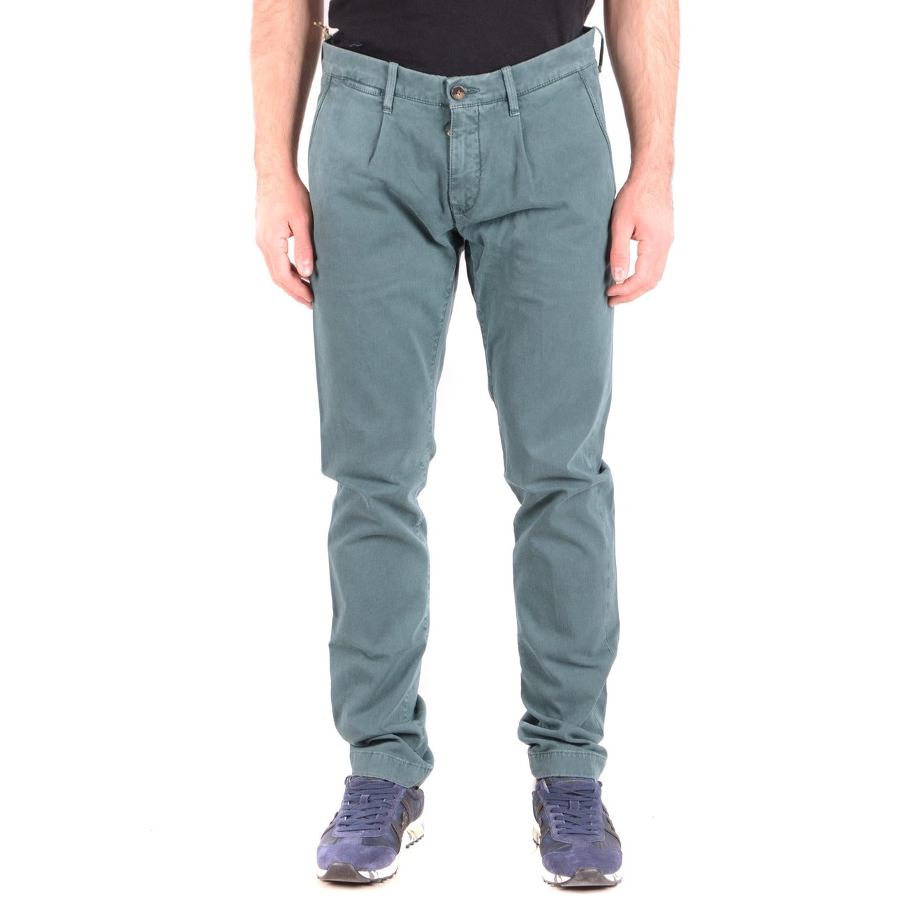 2437760 Jacob Cohen Pantaloni Verde Cotone Elastan Uomo