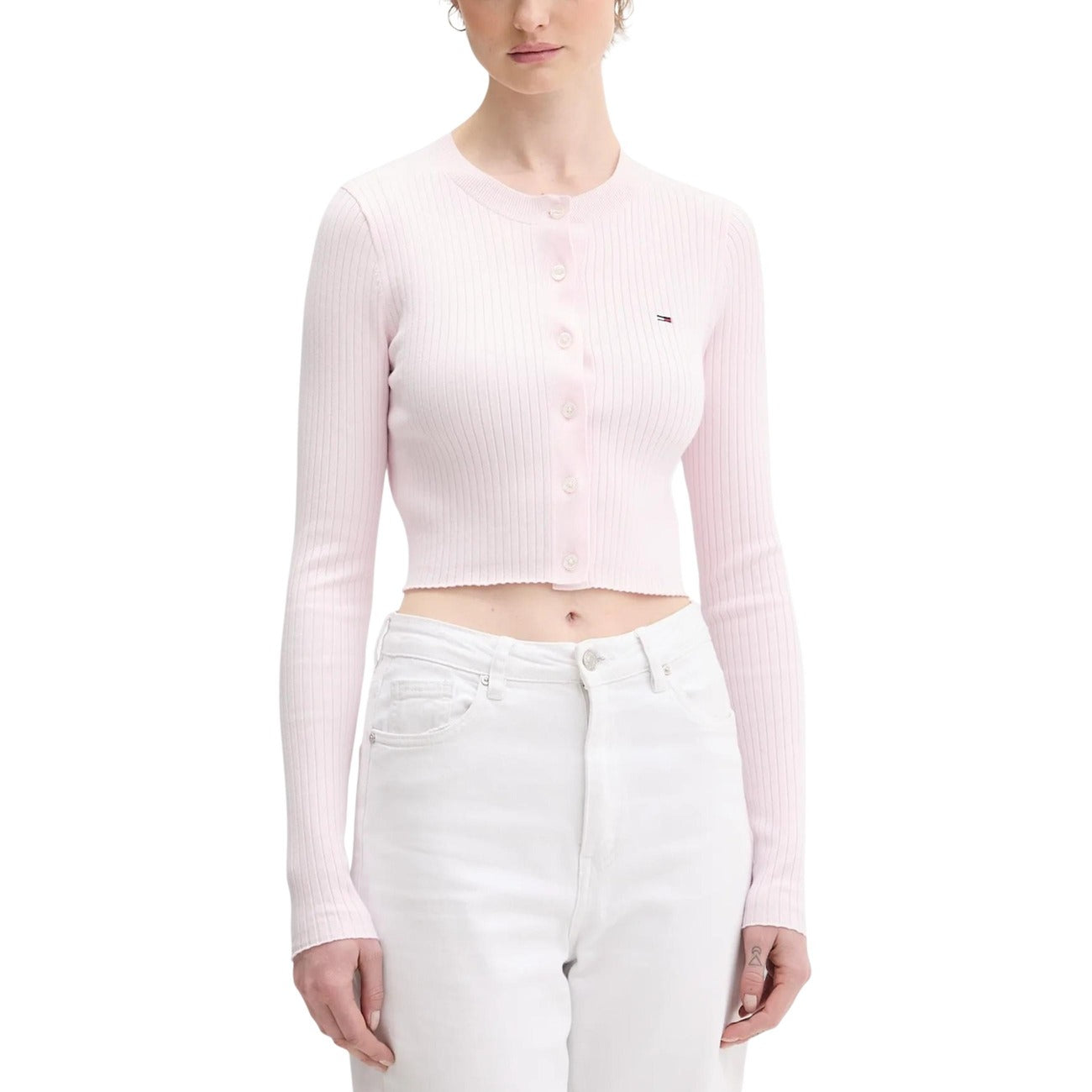504324 Tommy Hilfiger Jeans Cardigan Rosa Donna Primavera/Estate