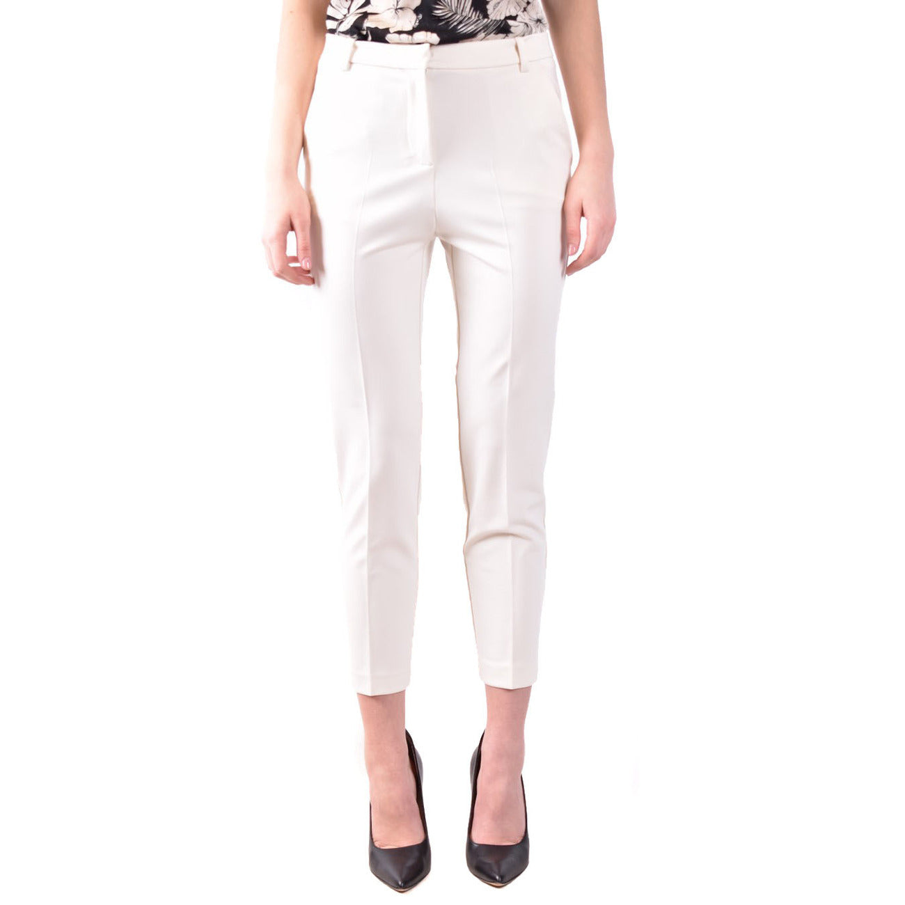 2425933 Pinko Pantaloni Bianchi Donna Viscosa 60% Poliammide 30%