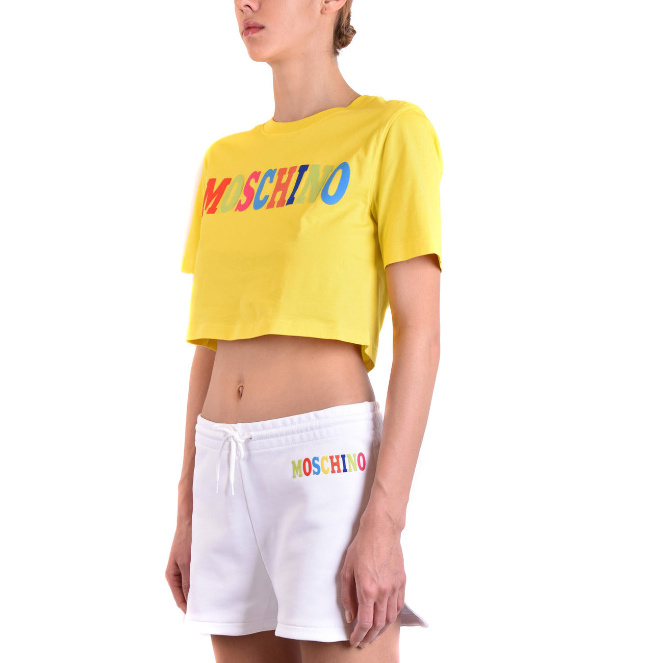 487271 Moschino T-Shirt Gialla Stampa Donna