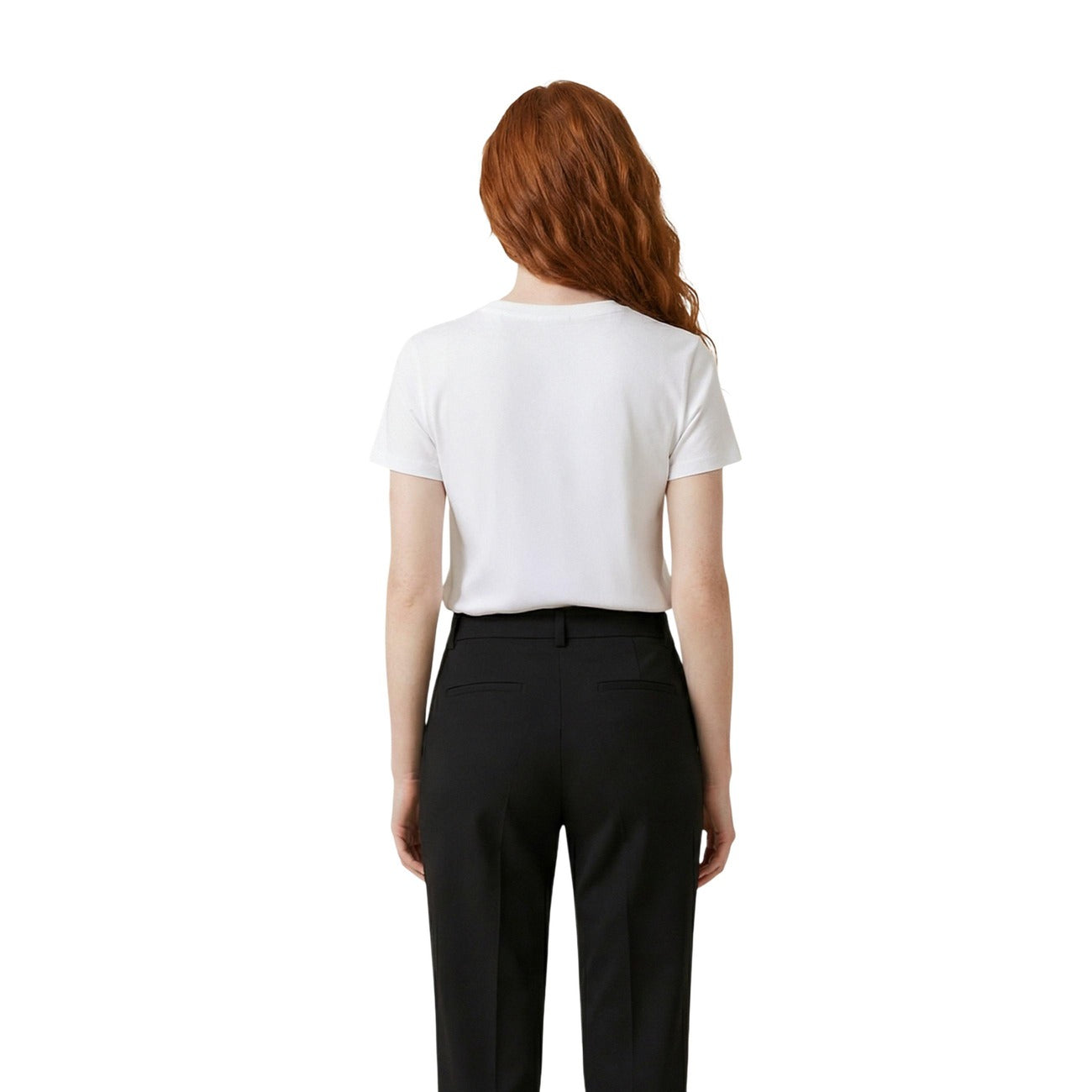 2456215 Liu Jo T-Shirt Donna Bianca Cotone Stampa Strass