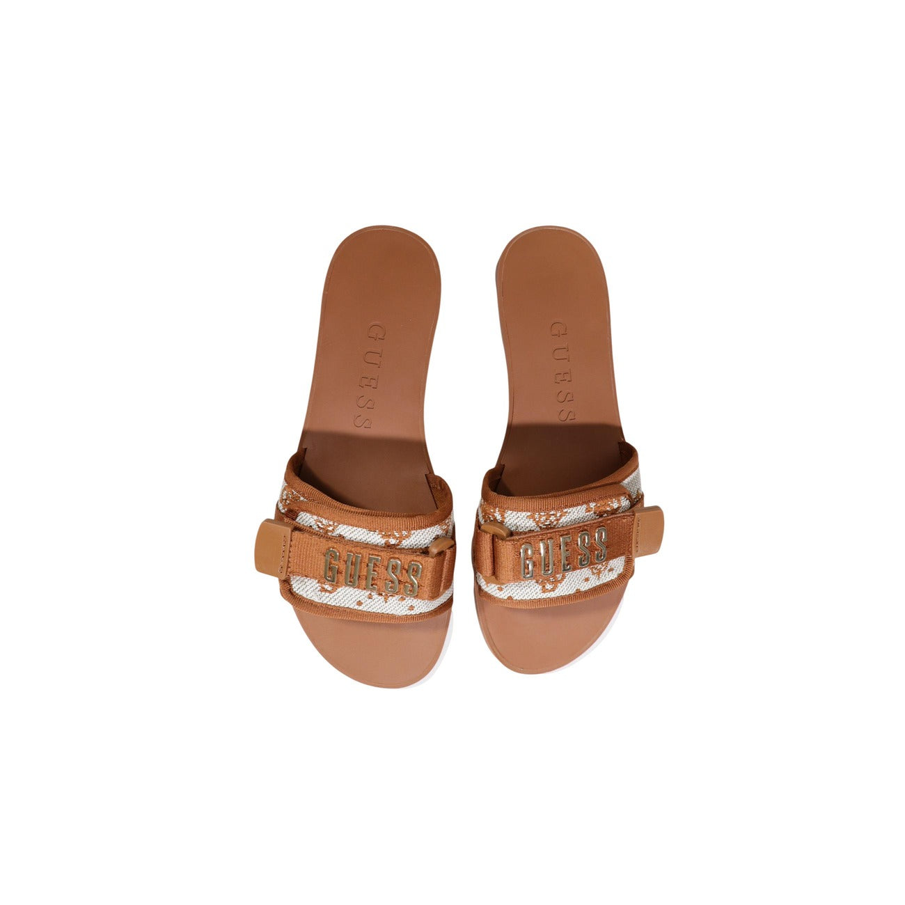 2455198 Guess Ciabatte Cammello Stampa Donna