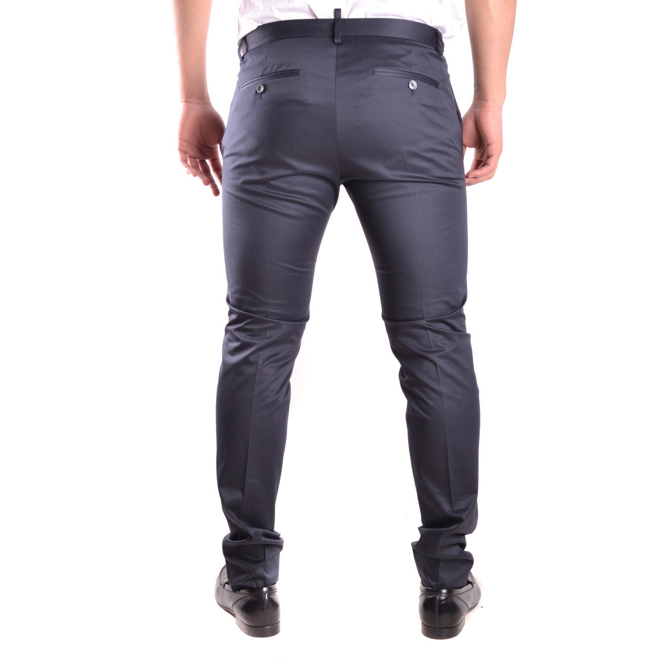 2429547 Dsquared2 Pantaloni Blu Cotone Elastan Uomo
