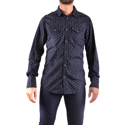 2424989 Dsquared Camicia Blu Floreale Cotone Uomo