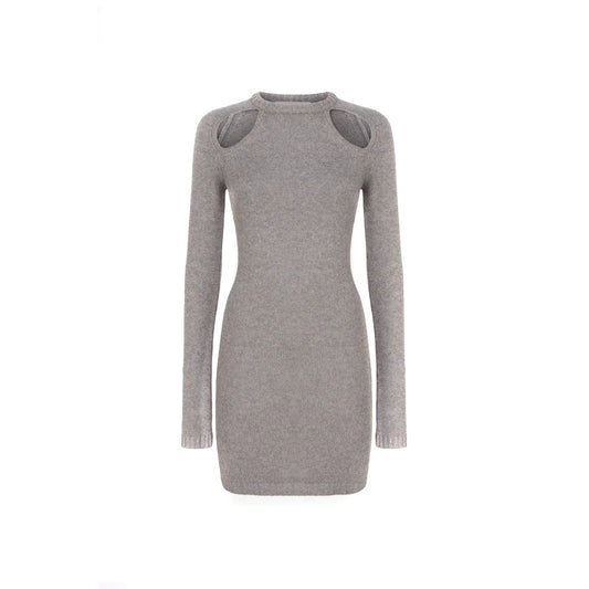 2430257 Chiara Ferragni Abito Grigio Corto Donna Lana Cashmere