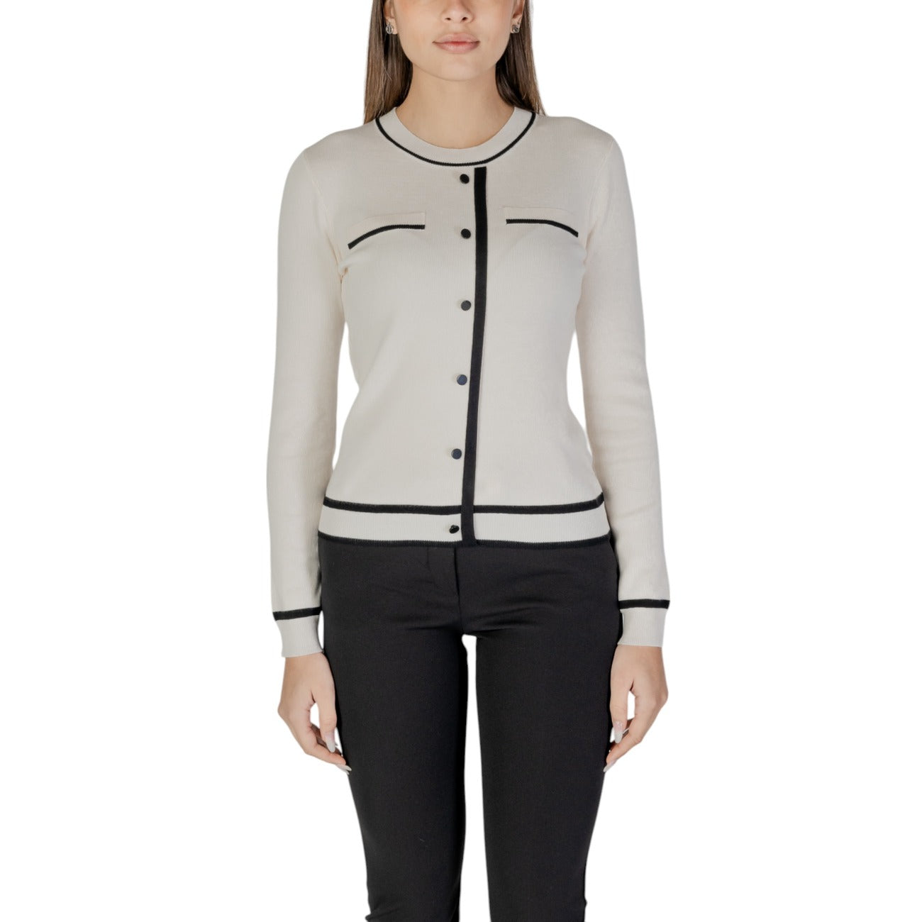 483084 Morgan De Toi Maglia Beige Maniche Lunghe Bottoni Donna