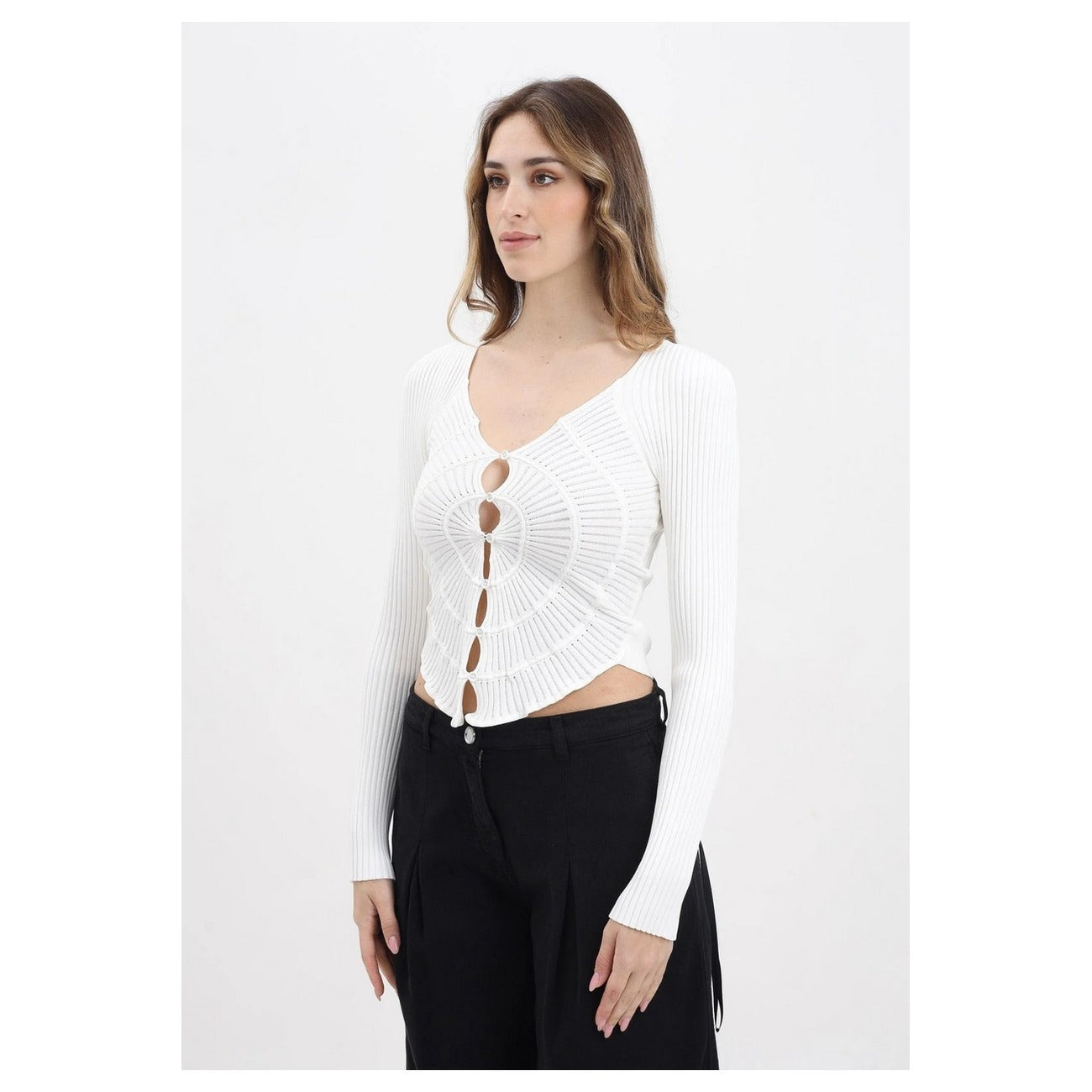 494027 Pinko Cardigan Bianco Donna Primavera/Estate