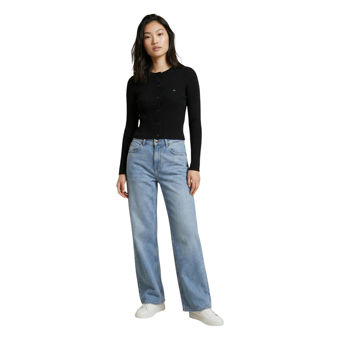 509230 Tommy Hilfiger Jeans Cardigan Nero Donna Primavera/Estate