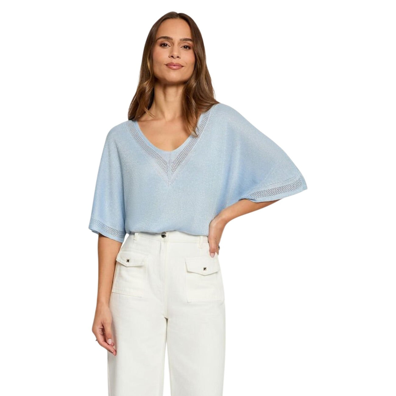 511320 Morgan De Toi Maglia Azzurra Donna Primavera/Estate