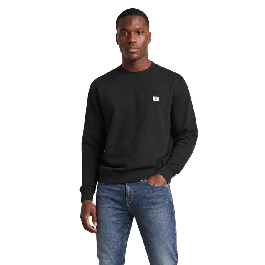 Monologo Badge Crewneck Sweatshirt K20K206411 Felpa Uomo