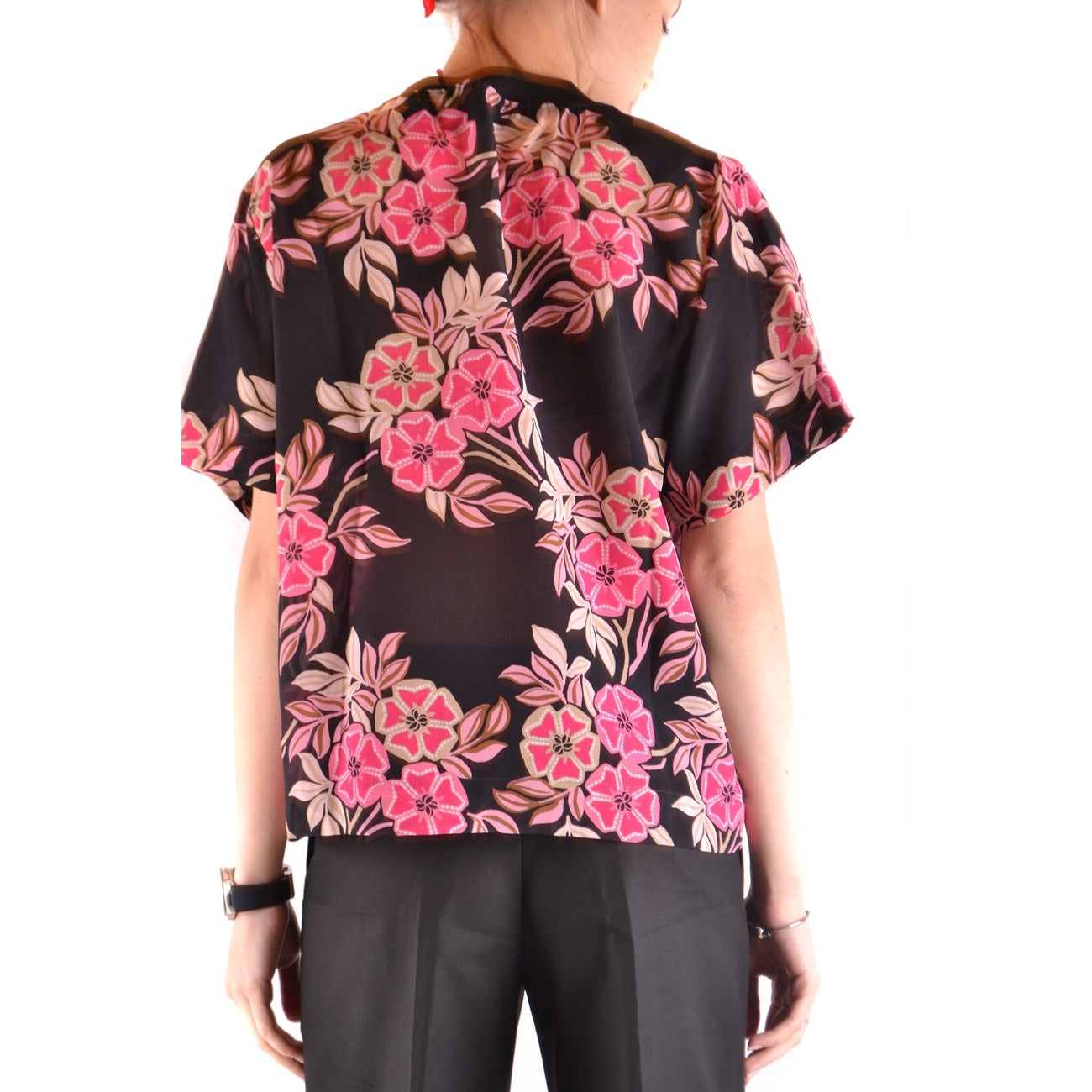 2431006 MSGM T-Shirt Multicolore Floreale Donna