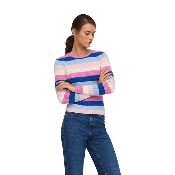Ibi Long Sleeve O-Neck Rib CC Knit Maglia Donna
